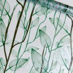 Decorative Privacy Window Film Green Rainbow Leaf Stained Glass Door Clings Static No Glue for Home and Office Anti UV Glare Window Sticker Tints,23.6 inches by 78.7 inches