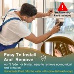 4 Mil Clear Security and Safety Window Film Shatterproof Anti Shatter Clear Film for Glass Windows Home and Office