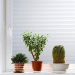 Mangobox Privacy Window Film, Non Adhesive White Strips Window Sticker,Faux Shutter Blinds Looking Static Cling Glass Covering for Home Office Security Protection UV Blocking (11.8x78.7 inches)