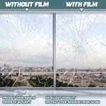 Pangda 8 Mil PET Clear Window Film, 24 x 13 in x ft, for Security, Safety, Anti-Shatter, Tempered Glass, Home & Office Use