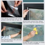 Pangda 8 Mil PET Clear Window Film, 24 x 13 in x ft, for Security, Safety, Anti-Shatter, Tempered Glass, Home & Office Use