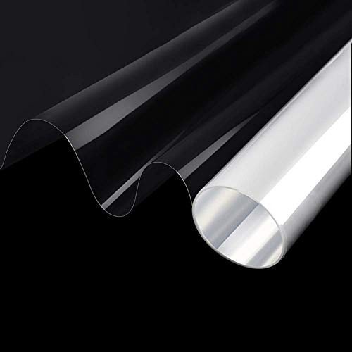 4mil Clear Security and Safety Window Film Shatterproof Glass Protective Vinyl Adhesive UV Blocking Explosion-Proof Tranparent Film, 24Inch x 10Feet