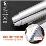 Baketron One Way Window Film Privacy, Mirror Reflective Window Film Privacy Heat Control UV Anti Glare Window Tint Film Security Window Film Sun Blocker Home and Office (White Silver, 60×200cm)