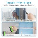 Lmlpt One Way Window Privacy Film with Free Tools Sun Blocking Window Tint for Home See Out Not in Daytime Privacy Film Room Darkening Anti UV Window Security Clings, Black, 15.75 Inch x 78.74 Inch