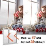 Baketron One Way Window Film Privacy, Mirror Reflective Window Film Privacy Heat Control UV Anti Glare Window Tint Film Security Window Film Sun Blocker Home and Office (White Silver, 60×200cm)