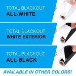 Total Blackout Window Film: 100% Light Blocking, Room Darkening Static Cling - No Residue Film for Privacy, Home Security, and Day Sleep - Easy Removal UV Prevention Treatment (48 x 72 inches)
