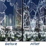 Queenbox 3M/10FT Clear Safety and Security Window Film Glass Protection Adhesive UV Prevention Window Film Easy Removal (20IN X10FT)