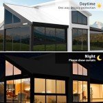 Lmlpt One Way Window Privacy Film with Free Tools Sun Blocking Window Tint for Home See Out Not in Daytime Privacy Film Room Darkening Anti UV Window Security Clings, Black, 15.75 Inch x 78.74 Inch