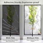 Lmlpt One Way Window Privacy Film with Free Tools Sun Blocking Window Tint for Home See Out Not in Daytime Privacy Film Room Darkening Anti UV Window Security Clings, Black, 15.75 Inch x 78.74 Inch