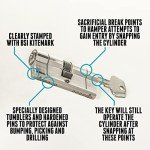 1-Star Euro Cylinder Lock with 3 Keys
