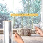 4Mil Security Window Film, Shatterproof Film, Transparent Self-Adhesive Security Window Film, Anti Shatter Tempered Glass Film, Glass Protective Window Film for Home/Office