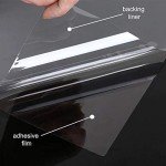 Clear Window Security Film Adhesive Anti Shatter Safety Window Glass Protection Sticker Heat Control Anti UV for Home and Office 2Mil, 20inch x 10feet