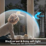 Lmlpt One Way Window Privacy Film with Free Tools Sun Blocking Window Tint for Home See Out Not in Daytime Privacy Film Room Darkening Anti UV Window Security Clings, Black, 15.75 Inch x 78.74 Inch