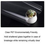 Clear Window Security Film Adhesive Anti Shatter Safety Window Glass Protection Sticker Heat Control Anti UV for Home and Office 2Mil, 20inch x 10feet