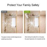 Clear Window Security Film Adhesive Anti Shatter Safety Window Glass Protection Sticker Heat Control Anti UV for Home and Office 2Mil, 20inch x 10feet