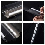 4mil Clear Security and Safety Window Film Shatterproof Glass Protective Vinyl Adhesive UV Blocking Explosion-Proof Tranparent Film, 24Inch x 10Feet