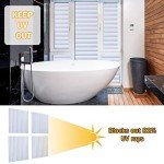 Window Film Blinds Louver Pattern Non Adhesive Removable Vinyl Glass Film,Static Cling Glass Covering for Home Office Security Protection UV Blocking (17.7in*157.4in(45cm*4m))