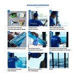 HOHOFILM Clear Window Film Safety and Security Anti Shatter Glass Film Self-Adhesive Explosion-proof Vinyl,183cmx300cm