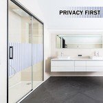 Window Film Blinds Louver Pattern Non Adhesive Removable Vinyl Glass Film,Static Cling Glass Covering for Home Office Security Protection UV Blocking (17.7in*157.4in(45cm*4m))