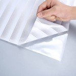 Window Film Blinds Louver Pattern Non Adhesive Removable Vinyl Glass Film,Static Cling Glass Covering for Home Office Security Protection UV Blocking (17.7in*157.4in(45cm*4m))