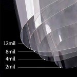 Clear Window Security Film Adhesive Anti Shatter Safety Window Glass Protection Sticker Heat Control Anti UV for Home and Office 2Mil, 20inch x 10feet