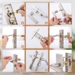 2 Pack 45mm Polished Tubular Latch Locks