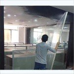 LRQY Clear Safety Security Window Film Anti Shatter Glass,Protection Bank Counters Smooth Glass,Easy to Apply,4 mil,100x300cm(39x118inch)