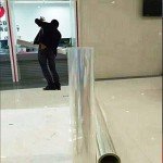 LRQY Clear Safety Security Window Film Anti Shatter Glass,Protection Bank Counters Smooth Glass,Easy to Apply,4 mil,100x300cm(39x118inch)