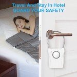 Elebinke Door and Window Alarm, Door/Window Sensor with 120db Alarm Audible up to 500 Ft (150M) Touching Vibration Triggered Security Alarm for Travel Hotel Apartment Home Security