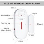 Personal Security Window & Door Alarm Bell | Wireless Sensor Door Window Burglar Alarm | Pack of 4