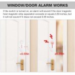Personal Security Window & Door Alarm Bell | Wireless Sensor Door Window Burglar Alarm | Pack of 4