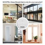 Window Alarm 5 Pack, 125DB Loud Glass Break Sensors, Detects Glassbreak & Vibration, with Adjustable Sensitivity, Fit for Any Window for Indoor Home Office Security