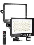 Security Lights Outdoor Motion Sensor,200W 20000LM PIR Security Light with Remote Control,6500K Cool White Motion Sensor Lights Outdoor,IP66 Waterproof LED Floodlight Outdoor for Garden Yard Garage