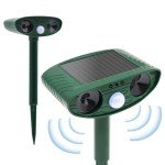 Ultrasonic animal repeller, anti pest device, USB and solar destroyer, cat, bird, and mouse repellent, 5 types of PIR infrared sensors, LED powerful flash, garden/yard protection