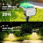 nipify 12 Pack Solar Spot Lights Outdoor Motion Sensor with 3 Modes,Solar Spotlights Outdoor Waterproof 2-in-1 Auto On/Off Solar Landscape Lighting for Outside Yard Wall Garden Pathway, Warm White
