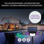 Monster Zapper Solar Light – Venteo – Pest Trap – Outdoor Lighting – Motion Sensor – Solar Panel – UV LED Light – 140 Lumens – 12 Hours Battery Life – Pesticide Free