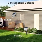nipify 12 Pack Solar Spot Lights Outdoor Motion Sensor with 3 Modes,Solar Spotlights Outdoor Waterproof 2-in-1 Auto On/Off Solar Landscape Lighting for Outside Yard Wall Garden Pathway, Warm White