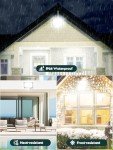 Security Lights Outdoor Motion Sensor,200W 20000LM PIR Security Light with Remote Control,6500K Cool White Motion Sensor Lights Outdoor,IP66 Waterproof LED Floodlight Outdoor for Garden Yard Garage
