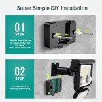 Lumisky Fairview Set of 2 Solar Powered Spotlight with 4 Black Heads, Powerful White LED Lighting, Adjustable with Motion Sensor, Ideal for Securing Garden, Patio and Outdoor