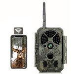 Folgtek WiFi Wildlife Camera 32MP 1296P with Night Vision and Motion Detection, IP66 Waterproof 120° Wide Angle & 0.1s Trigger Time for Backyard, Garden, Farm