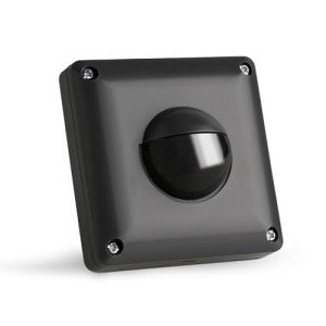 SEBSON PIR Sensor Light Switch Outdoor IP65 - Wall Flush Mounted, Programmable, Range 10m/190° - Infrared Motion Sensor for LED Lights, 3-Wire, Installation 53x53x23mm