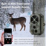Folgtek WiFi Wildlife Camera 32MP 1296P with Night Vision and Motion Detection, IP66 Waterproof 120° Wide Angle & 0.1s Trigger Time for Backyard, Garden, Farm