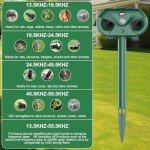 Solar Cat Repellent, OBEST Ultrasonic Animal Pest Repeller, Solar Powered Waterproof with Motion Sensor (GREEN-1)