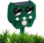 Garden Cat Repellent, Solar Cat Scarers for Gardens, Ultrasonic Animal Repellent, Waterproof Cat Deterrents with PIR Motion Sensor&5 Adjustment Modes, Fox Repellent for Farm Yard to Drive Away Animals