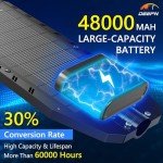 Solar Street Light Outdoor, 5000W Solar Parking Lot Lights, 360000Lm Solar Lights Outdoor, IP67 Solar Lights for Outside Dusk to Down Outdoor Lighting for Yard, Garden(4 Pack)