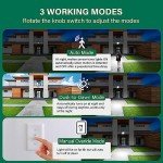 TREEWELL 240 Degree Replacement Motion Detector, Adjustable Time and Detection Sensitivity Up to 60 Feet Range, 3 Working Modes Pir Motion Sensor for Reflector