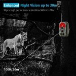 Folgtek WiFi Wildlife Camera 32MP 1296P with Night Vision and Motion Detection, IP66 Waterproof 120° Wide Angle & 0.1s Trigger Time for Backyard, Garden, Farm