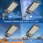 Solar Street Light Outdoor, 5000W Solar Parking Lot Lights, 360000Lm Solar Lights Outdoor, IP67 Solar Lights for Outside Dusk to Down Outdoor Lighting for Yard, Garden(4 Pack)