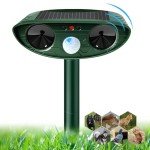 Ultrasonic Cat Repeller, Solar Animal Repeller, Repellent Cat Deterrents, Solar Powered Animal Repeller Waterproof Pest Repellent with Motion Sensor for Farm Dogs Birds Squirrels Deterren