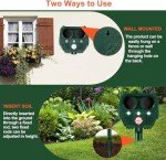 Garden Cat Repellent, Solar Cat Scarers for Gardens, Ultrasonic Animal Repellent, Waterproof Cat Deterrents with PIR Motion Sensor&5 Adjustment Modes, Fox Repellent for Farm Yard to Drive Away Animals